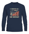 Gun American Flag Funny I Identify As Non-Bidenary T-Shirt